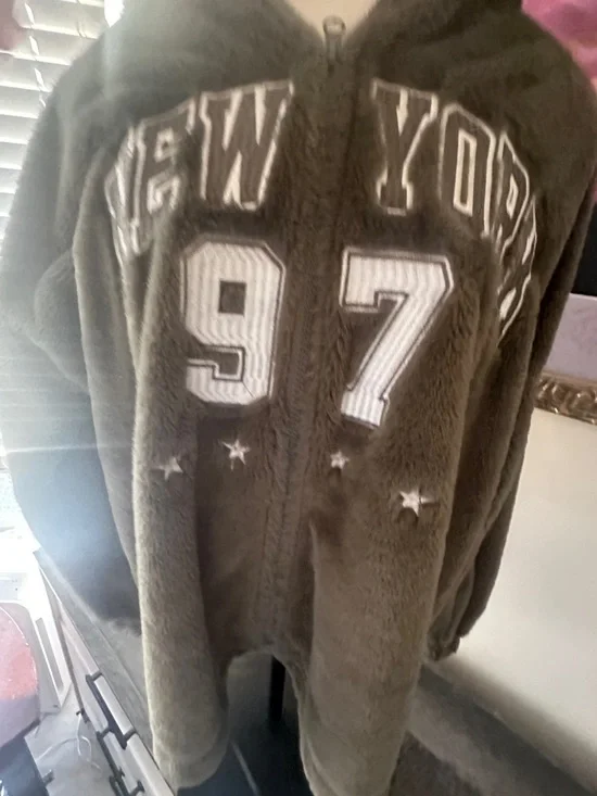 New York 97 Olive Faux-Fur Hooded Jacket - Picture 4 of 12